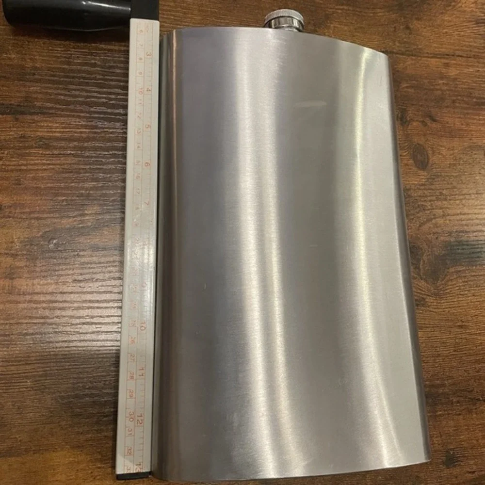 ✅ 64 oz Stainless Steel Hip Flask Jumbo Giant Oversized Liquor Canteen #️⃣0247
